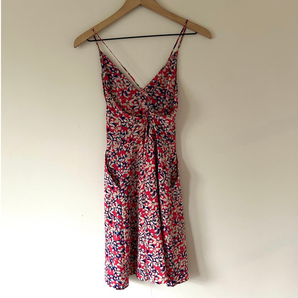 Yumi Kim Jayne Silk Floral Hot Pink Tulip Mini Dress Size Small - Picture 3 of 7